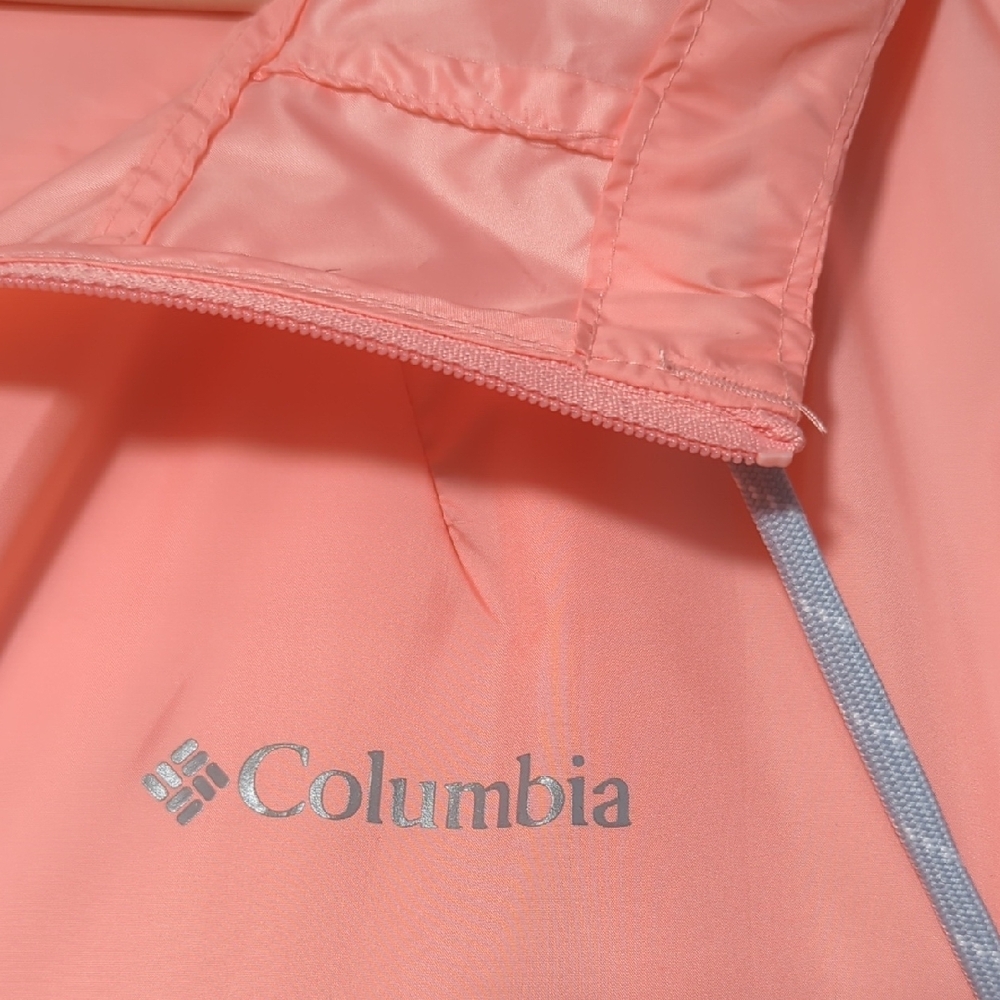 Columbia Flash Forward Coral Peach Gray Windbreaker Jacket Full Zip XL Spring - Picture 9 of 16